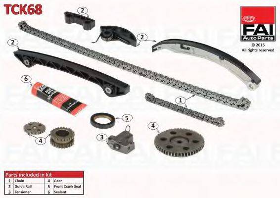 FAI AUTOPARTS TCK68 Комплект мети приводу розподільного валу