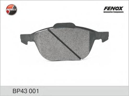 FENOX BP43001 Комплект гальмівних колодок, дискове гальмо