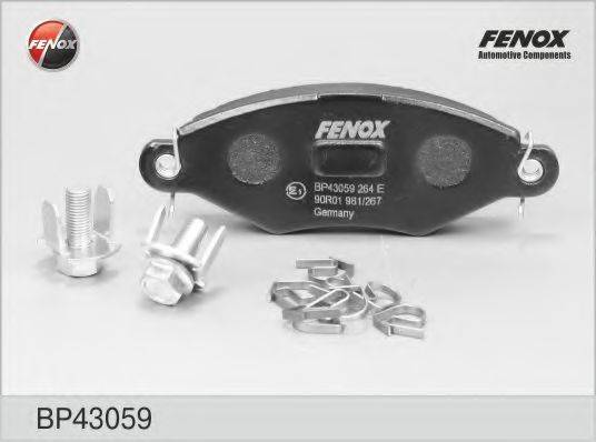 FENOX BP43059 Комплект гальмівних колодок, дискове гальмо