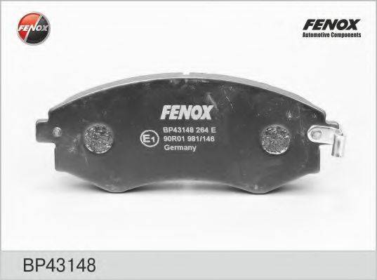FENOX BP43148 Комплект гальмівних колодок, дискове гальмо