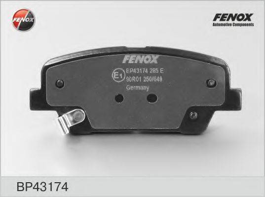 FENOX BP43174 Комплект гальмівних колодок, дискове гальмо