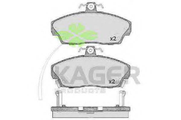 KAGER 21515 Комплект гальмівних колодок, дискове гальмо