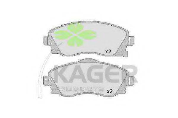 KAGER 23226 Комплект гальмівних колодок, дискове гальмо