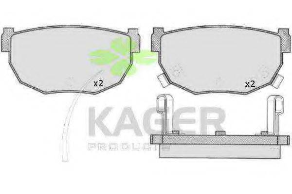 KAGER 21121 Комплект гальмівних колодок, дискове гальмо