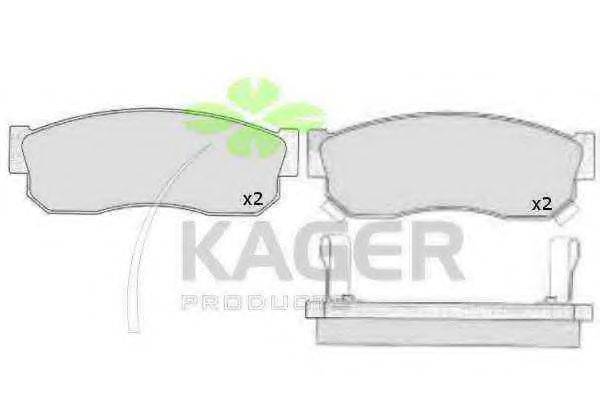 KAGER 20449 Комплект гальмівних колодок, дискове гальмо