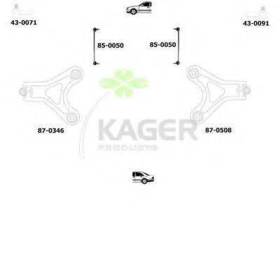 KAGER 800205 Підвіска колеса
