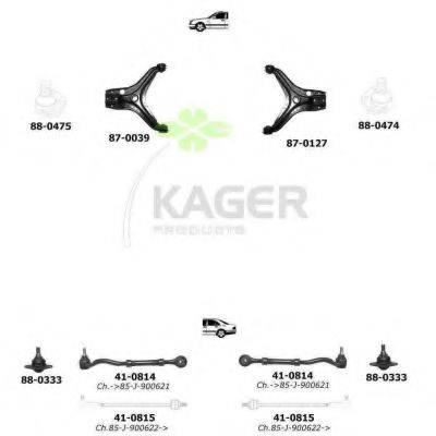 KAGER 800221 Підвіска колеса