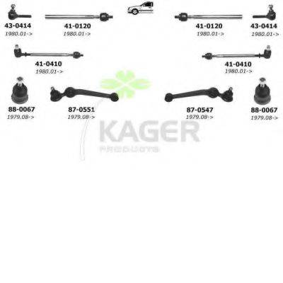 KAGER 800261 Підвіска колеса