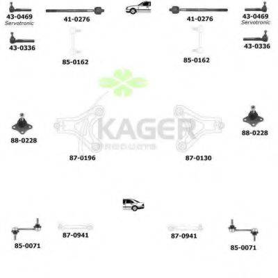 KAGER 800396 Підвіска колеса