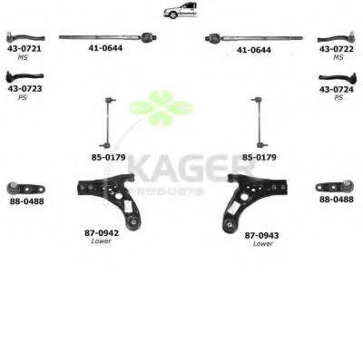 KAGER 800439 Підвіска колеса