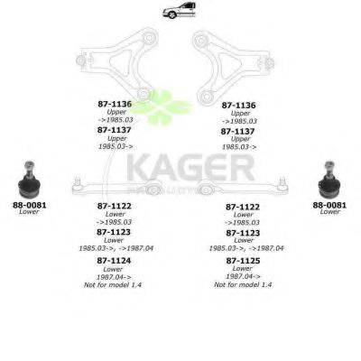 KAGER 800594 Підвіска колеса
