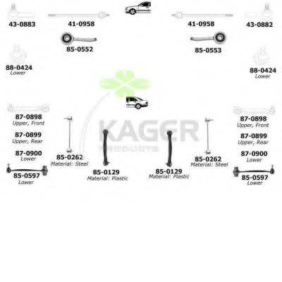 KAGER 800687 Підвіска колеса