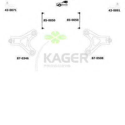 KAGER 800749 Підвіска колеса
