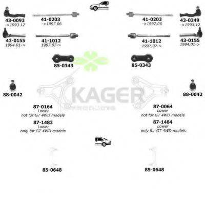 KAGER 800910 Підвіска колеса