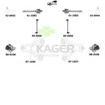 KAGER 801008 Підвіска колеса