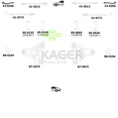 KAGER 801359 Підвіска колеса