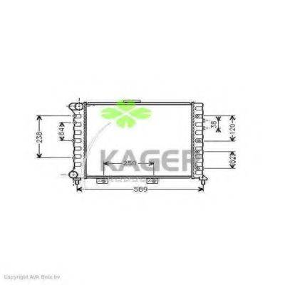 KAGER 310061 Радіатор, охолодження двигуна