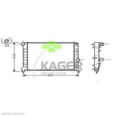 KAGER 310065 Радіатор, охолодження двигуна