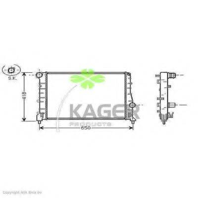 KAGER 310066 Радіатор, охолодження двигуна