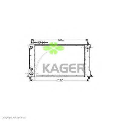 KAGER 310078 Радіатор, охолодження двигуна