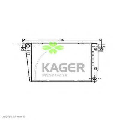 KAGER 310148 Радіатор, охолодження двигуна
