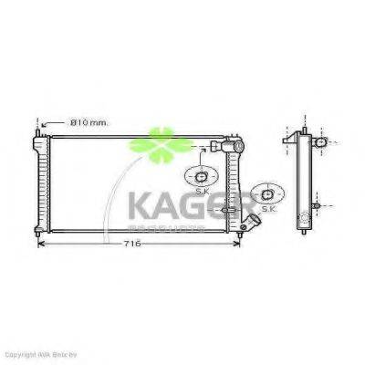 KAGER 310168 Радіатор, охолодження двигуна