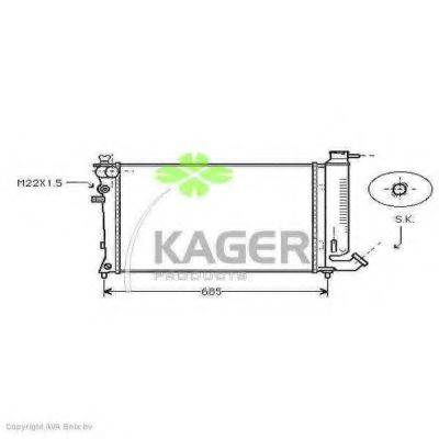 KAGER 310171 Радіатор, охолодження двигуна