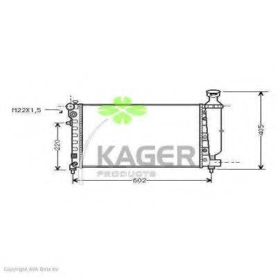KAGER 310176 Радіатор, охолодження двигуна