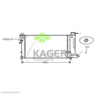 KAGER 310179 Радіатор, охолодження двигуна