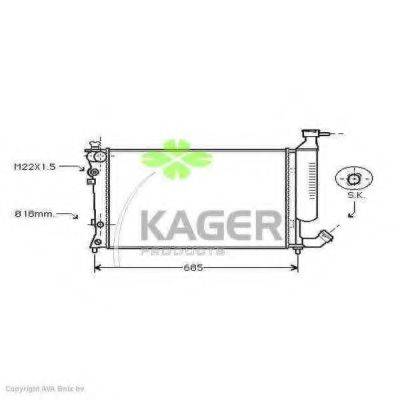 KAGER 310194 Радіатор, охолодження двигуна