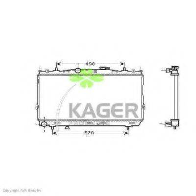 KAGER 310523 Радіатор, охолодження двигуна