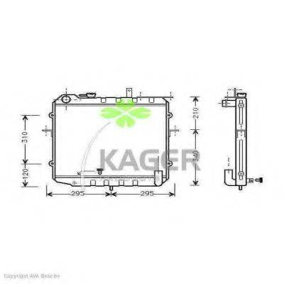 KAGER 310562 Радіатор, охолодження двигуна