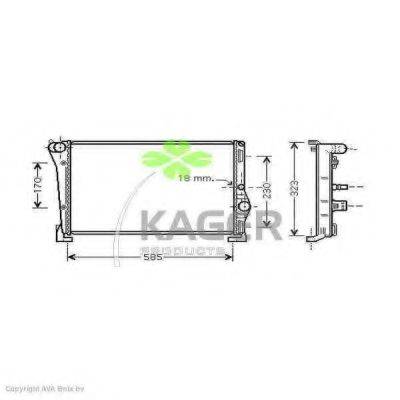 KAGER 310574 Радіатор, охолодження двигуна
