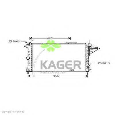 KAGER 310755 Радіатор, охолодження двигуна