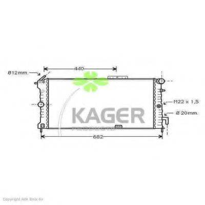 KAGER 310771 Радіатор, охолодження двигуна