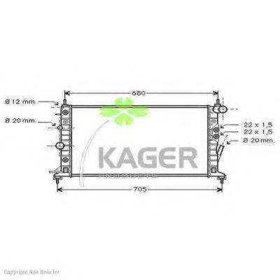 KAGER 310789 Радіатор, охолодження двигуна