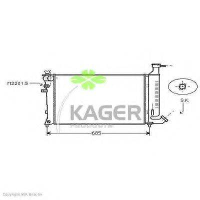 KAGER 310863 Радіатор, охолодження двигуна