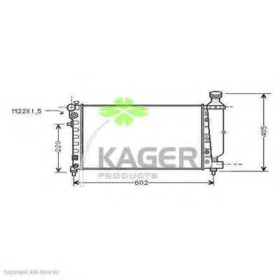 KAGER 310881 Радіатор, охолодження двигуна