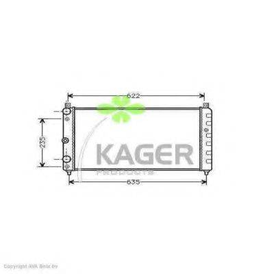 KAGER 310993 Радіатор, охолодження двигуна