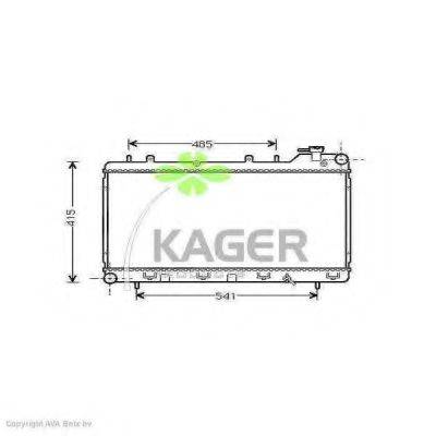 KAGER 311022 Радіатор, охолодження двигуна