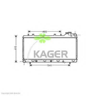 KAGER 311023 Радіатор, охолодження двигуна
