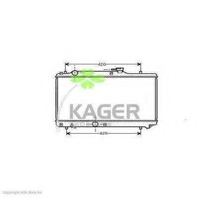KAGER 311057 Радіатор, охолодження двигуна