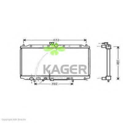 KAGER 311920 Радіатор, охолодження двигуна