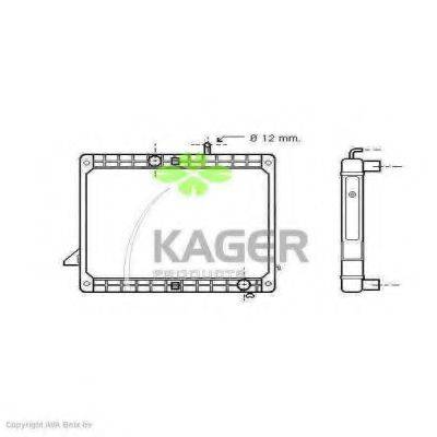 KAGER 312485 Радіатор, охолодження двигуна