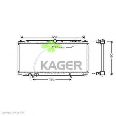 KAGER 313101 Радіатор, охолодження двигуна