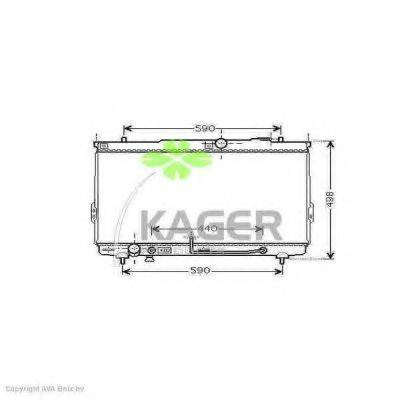 KAGER 313117 Радіатор, охолодження двигуна