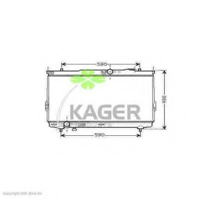 KAGER 313120 Радіатор, охолодження двигуна