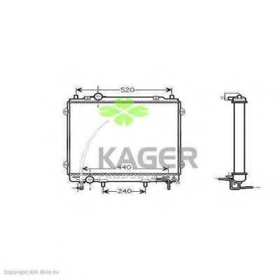 KAGER 313358 Радіатор, охолодження двигуна