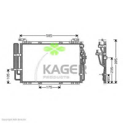 KAGER 945180 Конденсатор, кондиціонер
