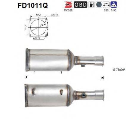 AS FD1011Q Саджовий/частковий фільтр, система вихлопу ОГ